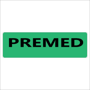 PREMED - 40 x 12 , PAPER, Black print on Fluoro Green Label, 800 per roll