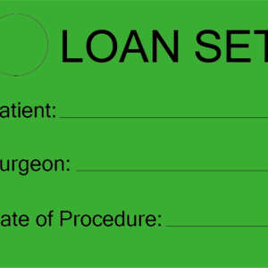 LOAN SET - PAPER, 100 x 80, Black print on Fluoro Green Label, 400 per roll
