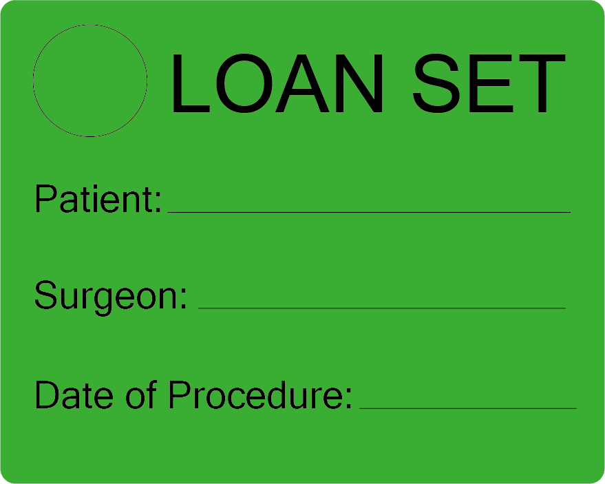 LOAN SET - PAPER, 100 x 80, Black print on Fluoro Green Label, 400 per roll