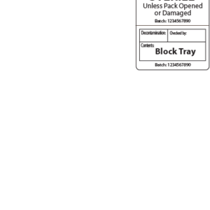 Block Tray (Sequential numbers) - 103x40mm, Piggy back label - 500/roll
