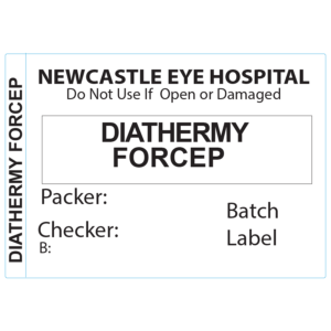 DIATHERMY FORCEP - Piggy Back Label printer 50 x 35 mm 500 per roll - No indicator