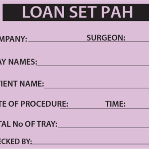 Loan Set PAH -100 x 80, PAPER, Black print on Violet label, 400 per roll