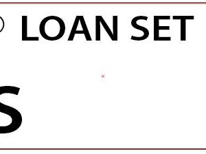 LOAN SET S - 90 x 50, Black print on White,100 per pack with ties