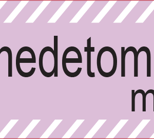 Dexmedetomidine mcg/mL, 40 x 12, PAPER, Black print on Violet Label with White Stripes, 800 per roll