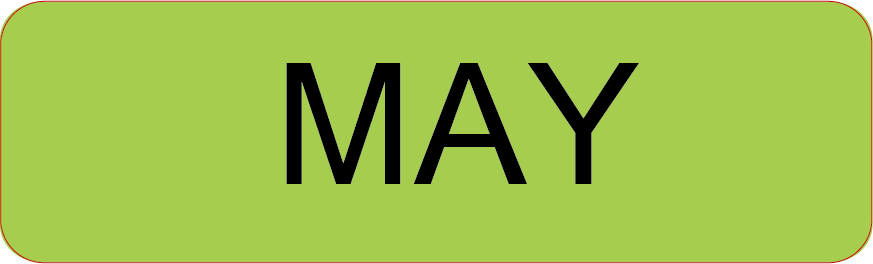 MAY - 40 x 12, PAPER, Black print on Green label, 800 per roll