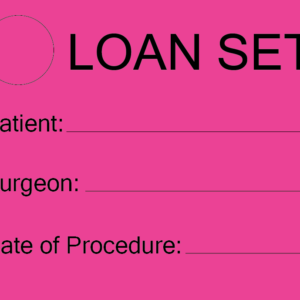 LOAN SET -100 x 80, PAPER, Black print on Fluoro Pink Label, 400 per roll