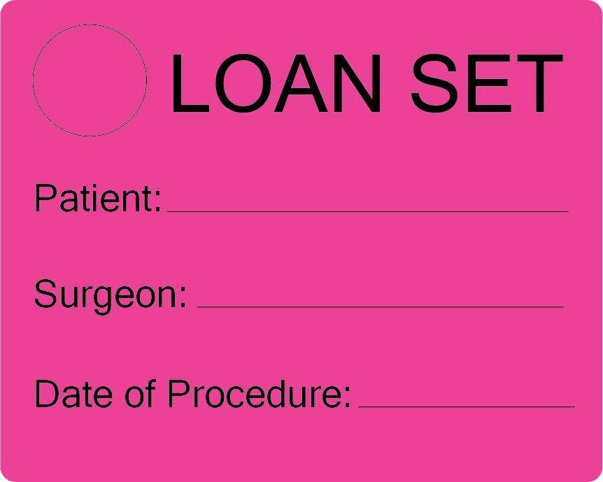 LOAN SET -100 x 80, PAPER, Black print on Fluoro Pink Label, 400 per roll