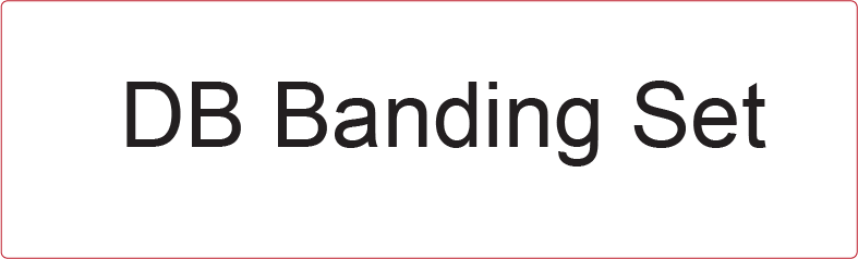 DB Banding Set - 40 x 12, PAPER, Black print on White Label, 800 per roll