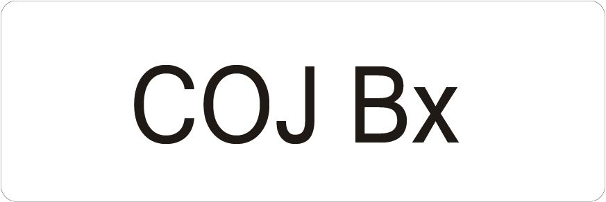 COJ Bx - 40 x 12, PAPER, Black print on White Label, 800 per roll