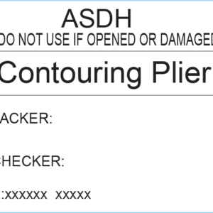 Contouring Plier - 50x35mm, Black print on Piggy Back label w/ steam indicator, 500/roll