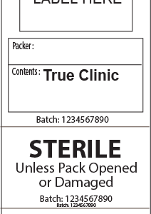 True Clinic- (Sequential numbers) - 103 x 40mm, Piggy back label, 500/roll