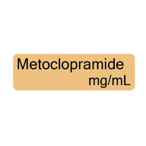 Metoclopramide mg/mL, 40 x 12, PAPER, Black print on Salmon Label, 800 per roll