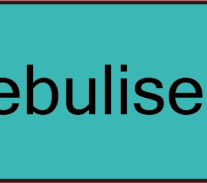 NEBULISER - 40 x 12, PAPER, Black print on Teal label with Black Border, 800 per roll