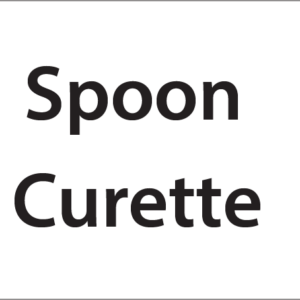 Spoon Curette-27mm x 36mm Black Print on White Label, 400 per roll