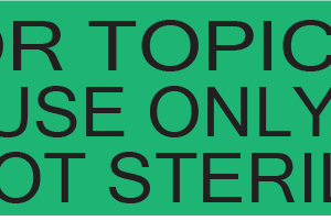 FOR TOPICAL USE ONLY NOT STERILE - 40 x 12 , PAPER, Black print on Fluoro Green Label, 800 per roll