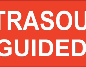 ULTRASOUND GUIDED- 40 x 12, PAPER, Red Label with White Print , 800 per roll