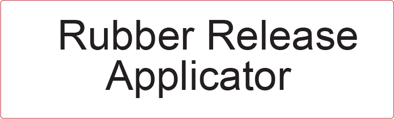 Rubber Release Applicator - 40 x 12, PAPER, Black print on White Label, 800 per roll