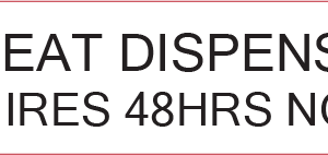 REPEAT DISPENSING REQUIRES 48HRS NOTICE - 40 x 12, PAPER, Black print on White Label, 800 per roll
