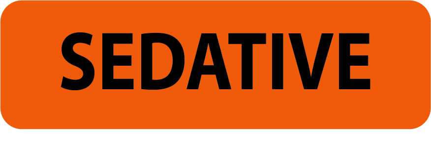 SEDATIVE - 40 x 12, PAPER, Black print on Orange Label, 800 per roll