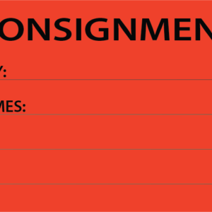 PT086/R CONSIGNMENT, 50 x 90 WITH Black print on red WITH TAGS