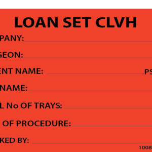 LOAN SET CLVH - Black on Fluoro Red, 100 x 80mm, 400 per roll