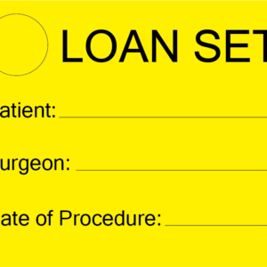 LOAN SET - 100 x 80, PAPER, Black print on Fluoro Yellow Label, 400 per roll