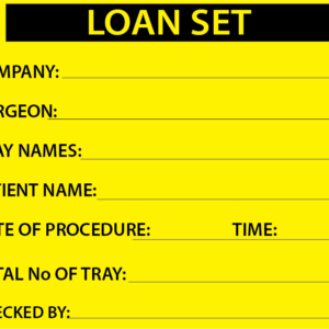 Loan Set - 100mm x 80mm, PAPER, Black print on Fluoro Yellow label, 400 per roll