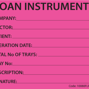 LOAN INSTRUMENTS - 100 x 80, Black print on Fluoro Pink label, 400 per roll