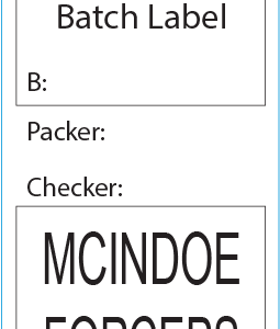 MCINDOE FORCEPS - ASDH, 72x35mm, Black Print on Steam Indicator Piggy Back, 500/roll