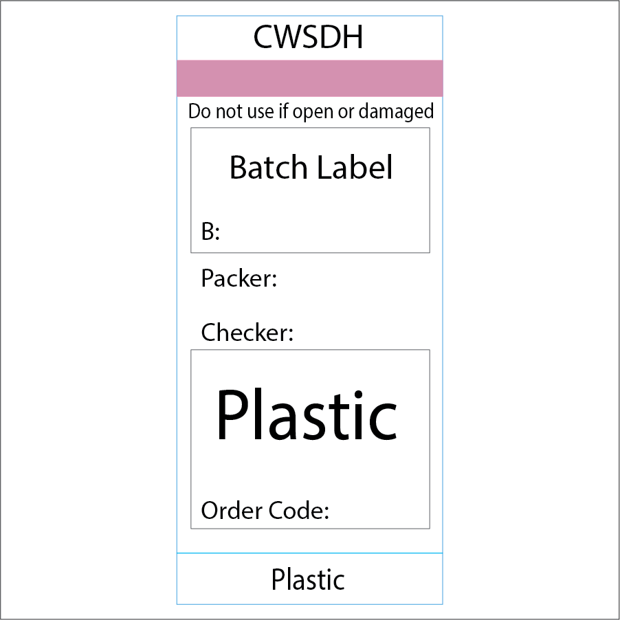 Plastic 72 x 35 Printed white Piggy Back label with STEAM INDICATOR, 500 per roll