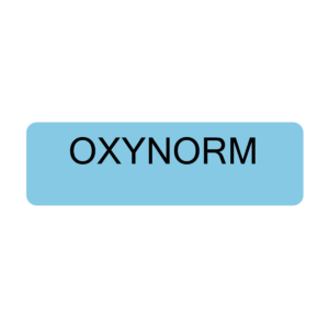 OXYNORM, 40 x 12, PAPER, Black print on Blue Label, 800 per roll