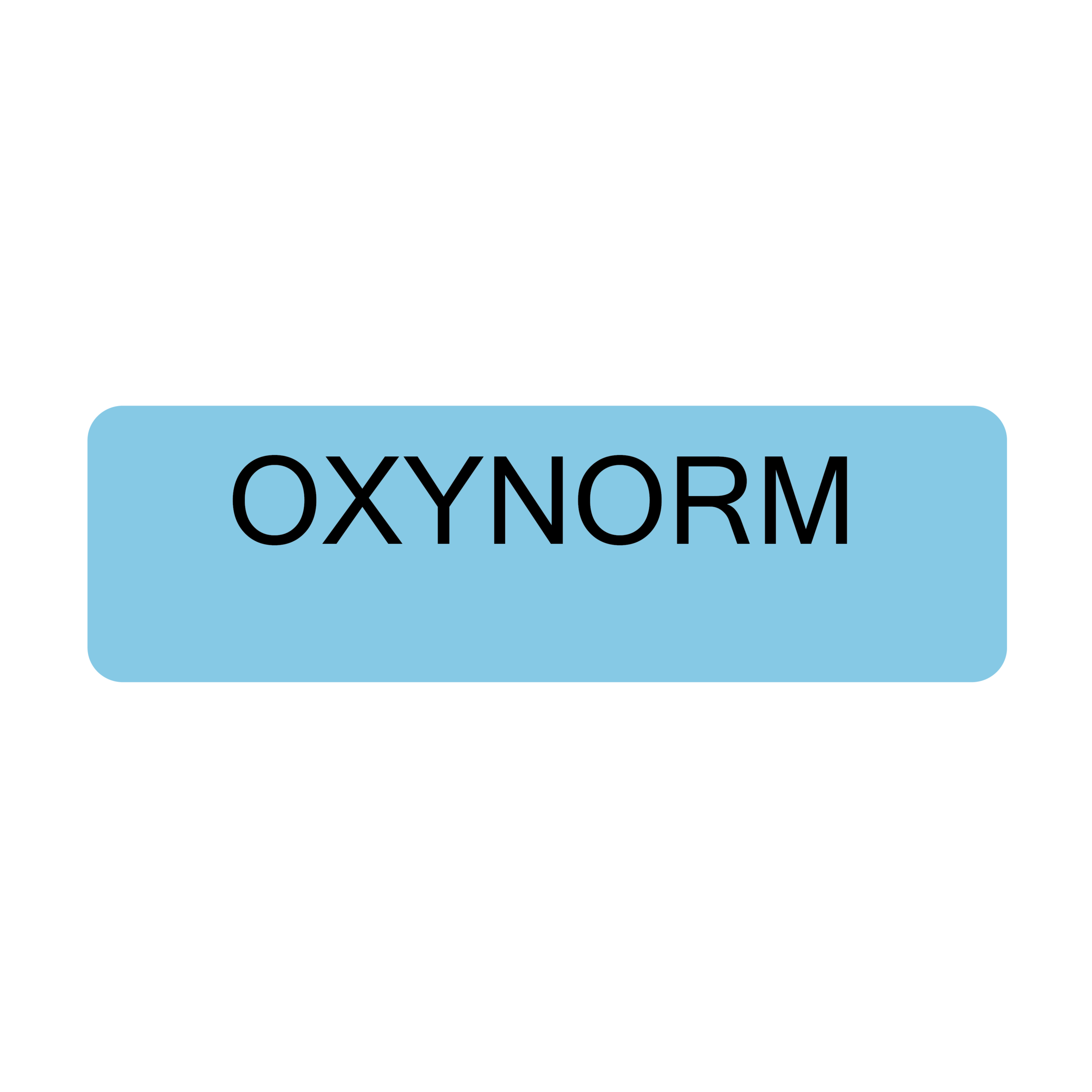 OXYNORM, 40 x 12, PAPER, Black print on Blue Label, 800 per roll