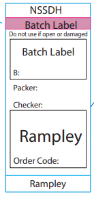 Rampley - Pre-printed white Piggy Back label with steam indicator 72mm x 35mm 500 per roll
