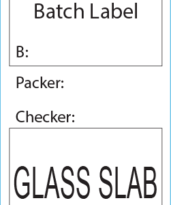 GLASS SLAB - ASDH, 72x35mm, Black Print on Steam Indicator Piggy Back, 500/roll