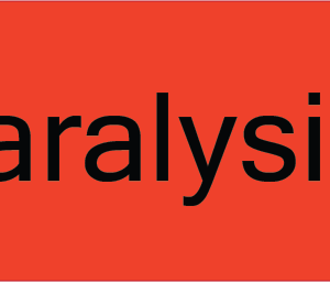 Paralysis - 40 x 12, PAPER, Black print on Red Label, 800 per roll