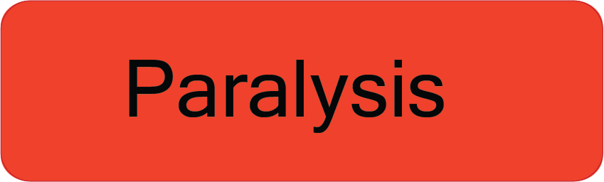 Paralysis - 40 x 12, PAPER, Black print on Red Label, 800 per roll