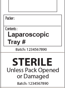 Laparoscopic Tray # (Sequential numbers) - 103x40mm, Piggy back label, 500/roll