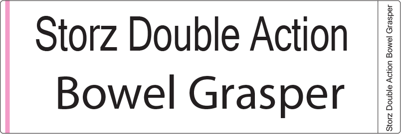 STORZ DOUBLE ACTION BOWEL GRASPER 105 x 35 - Roll 500 - BC1PBSI - STEAM INDICATOR 38mm CORE
