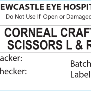 CORNEAL CRAFT SCISSORS L&R Piggy Back Label printer 50 x 35 mm 500 per roll - No indicator