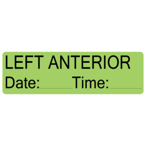 LEFT LATERAL - 40 x 12, PAPER, Black print on Green Label, 800 per roll