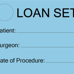 LOAN SET - PAPER, 100 x 80, Black print on Blue label, 400 per roll