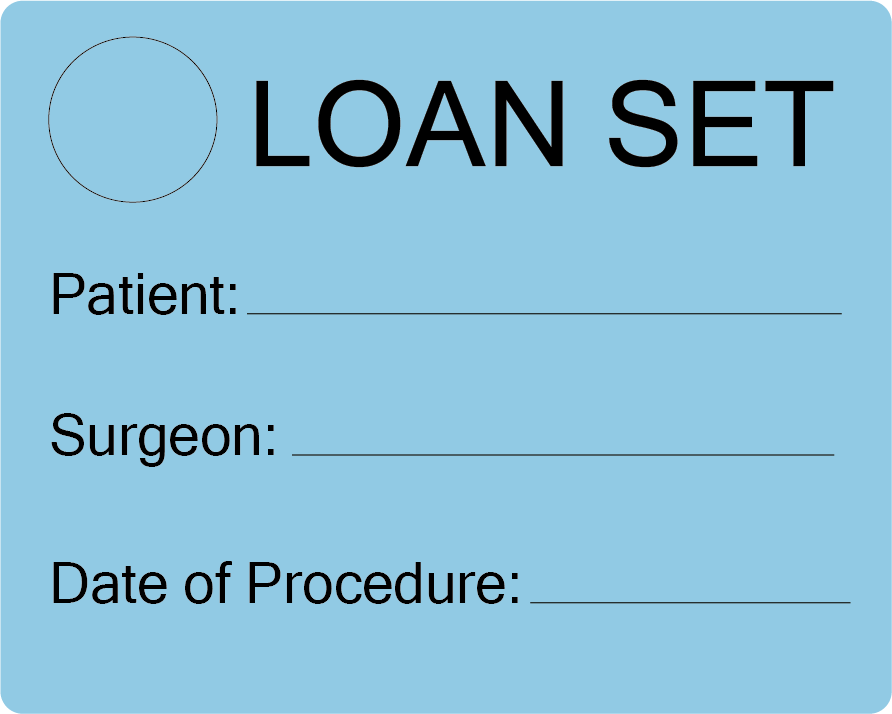 LOAN SET - PAPER, 100 x 80, Black print on Blue label, 400 per roll