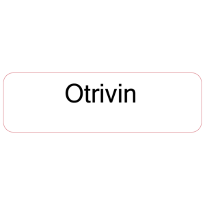 Otrivin - 40 x 12, PAPER, Black print on White Label, 800 per roll