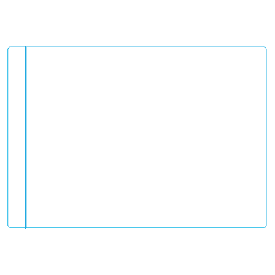 Plain white piggy back labels - 50 x 35mm, 2000 per roll, LHS, 38 Core