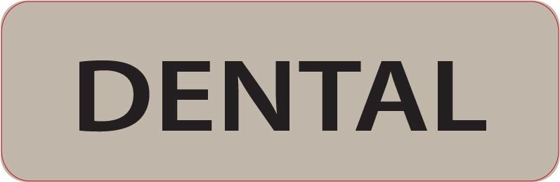 DENTAL- 40 x 12, PAPER, Black print on Grey Label, 800 per roll