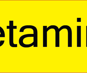 Ketamine, 40 x 12, PAPER, Black print on Yellow Label, 800 per roll