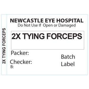 "2 x Tying forceps" Piggy Back Label printer 50 x 35 mm 500 per roll - No indicator