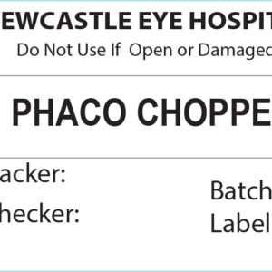PHACO CHOPPER Piggy Back Label printer 50 x 35 mm 500 per roll - No indicator