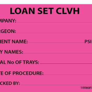 LOAN SET CLVH - 100 x 80, PAPER, Blacvk print on Fluoro Pink Label, 400 per roll