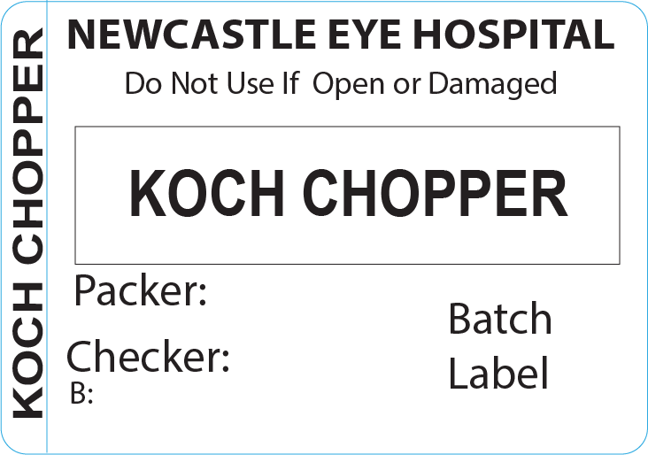 KOCH CHOPPER Piggy Back Label printer 50 x 35 mm 500 per roll - No indicator